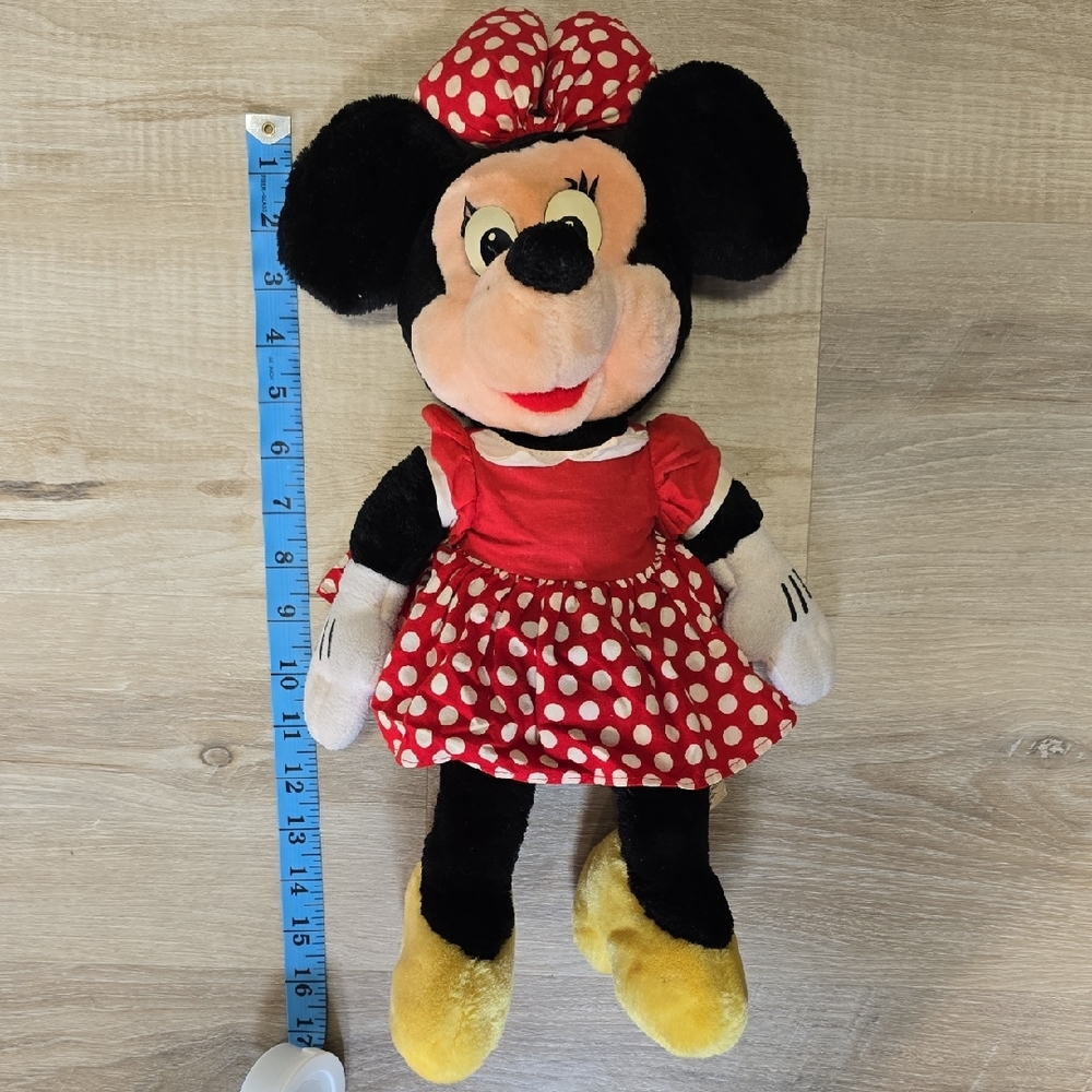Vintage Minnie Mouse Red with Polka Dot Dress. 15"